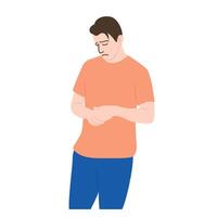 Man standing sad Mental Health Illustration vector