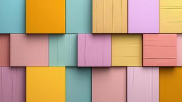Vibrant color blocks in pastel shades create lively abstract pattern photo