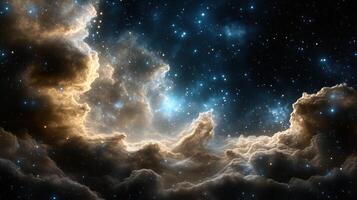 stunning cosmic scene featuring stars and nebulae in deep space photo