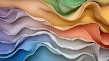 Colorful abstract waves create vibrant and dynamic visual experience photo