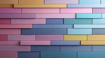 Vibrant abstract color blocks create lively and modern wall design photo