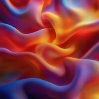 Colorful fabric waves create a vibrant visual texture in abstract artwork photo