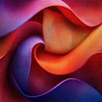 Colorful swirling fabric creating a vibrant, abstract textile design photo