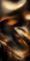 Abstract golden and black wave patterns create a mesmerizing visual effect photo