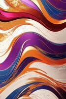 Swirling patterns of color in vibrant hues create dynamic visual flow photo