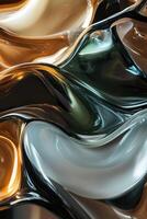 Abstract flowing shapes in vibrant colors create a mesmerizing visual effect photo