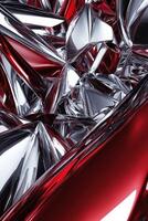 Sparkling red and silver abstract shapes create vibrant visual interest photo