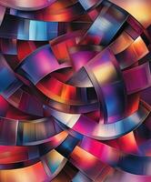 Colorful abstract patterns intertwining in a vibrant composition photo