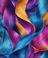 Colorful swirling ribbons create vibrant patterns in abstract design photo