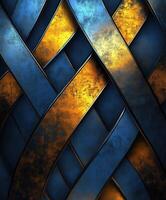 Intricate blue and gold patterns create striking visuals photo