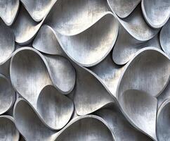 Intricate curved wall design showcasing modern architectural aesthetics photo