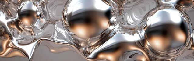 Reflection of light through fluid dynamics and spherical forms in art photo