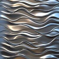 Textured metallic waves create a dynamic visual effect in dark tones photo