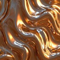 Shimmering copper wave patterns create a captivating abstract design photo