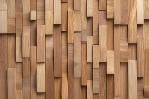 Wooden wall design featuring varied natural textures in warm tones photo