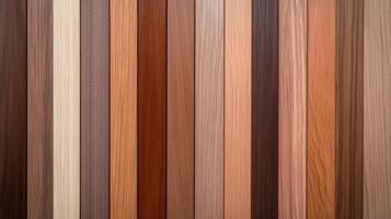 Different types of wood paneling in various hues showcased for selection photo