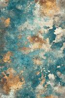 Elegant textured background with shades of blue and gold tones photo