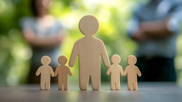 Conceptual of Human Figures Representing Talent Selection and Workforce Management photo