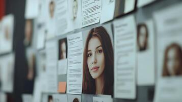 Focused Expression of a Woman's Headshot and Resume for Talent Selection photo