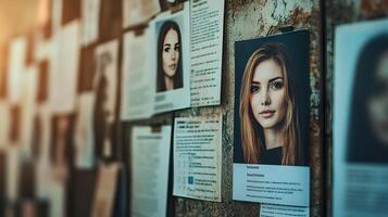Focused Expression During HR Talent Selection Process of Resume and Headshot Display photo