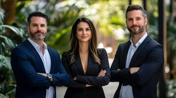 Confident and Diverse Business Professionals Collaborating as a Dream Team for Corporate Growth and Successful Achievements photo