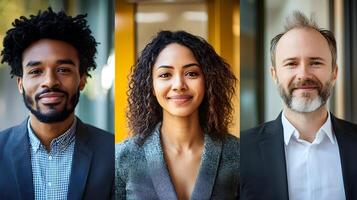 Portrait of a Diverse Group of Business Professionals Engaged in a Collaborative Meeting,Discussing Strategy and Innovation for their Company or Startup. photo