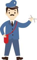 Mailman Character with Uniform vector