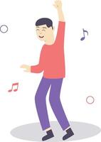 Man Dancing with Red Clothes vector
