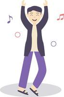 Man Dancer Cartoon Illustration vector
