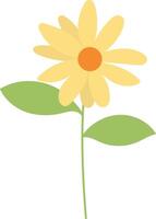 Sunflower Illustration with Cartoon Design vector