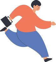 Businessman Walking Pose Illustration vector