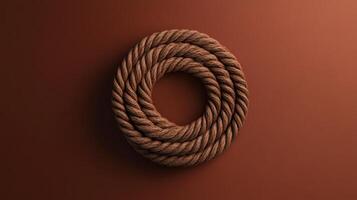 A rope is shown on a brown background photo