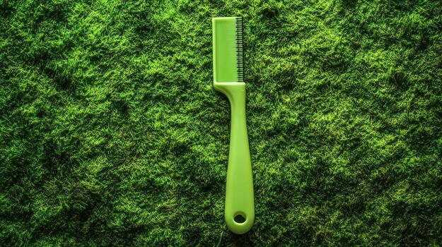 único verde aseo herramienta metido en texturizado verde antecedentes con natural sensación foto