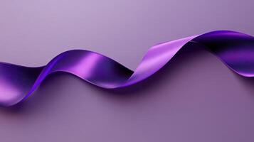 Purple ribbon on a purple background photo