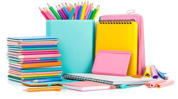 Colorful Stationery Supplies for Creative and Productive Workspaces photo