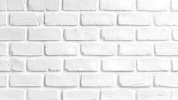 Textured White Brick Wall with Rustic Finish for Interior Design photo