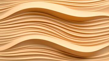 Abstract Soft Waves of Textured Paper in Warm Beige Tones photo