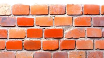 Textured Red Brick Wall Surface with Natural Variations and Color photo