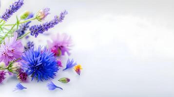 Bright and Colorful Flower Bouquet on Soft Background photo
