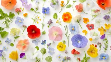 Colorful Flower Arrangement in Bright Natural Background photo