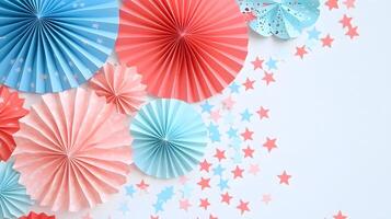 Colorful Paper Decorations with Stars for Celebrations and Events photo