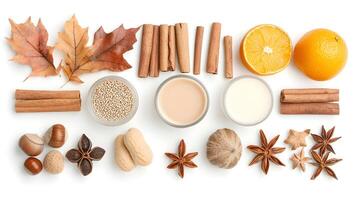 Autumn Ingredients and Natural Elements for Seasonal Recipes photo
