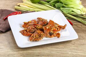 Steamed Spider crab Claws in tamatind sauce photo