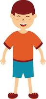 Kid Character in Flat Design vector