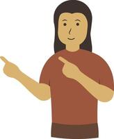 Woman with Excited Expression vector