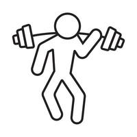 a man lifting weights with a barbell vector