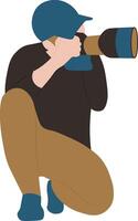 Man Photographer with Cartoon Design vector