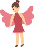 Little Fairy Character in Flat Design vector