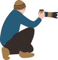 Man Photographer Character vector