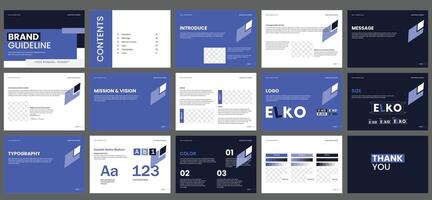 Minimal Brand Guideline Template. vector